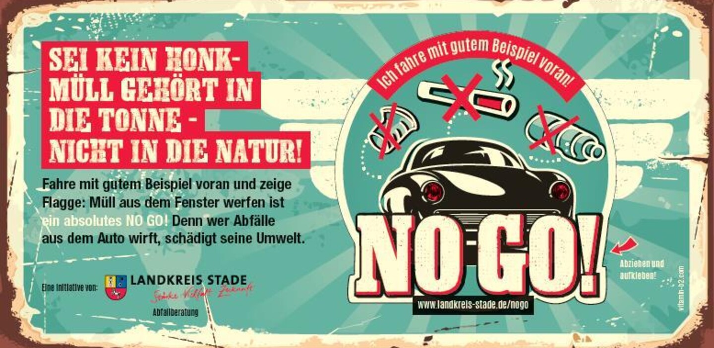 Die Postkarte zur NO GO Kampagne.