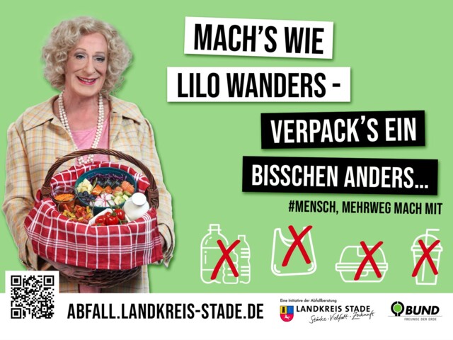 Lilo Wanders mit Lebensmittelkorb