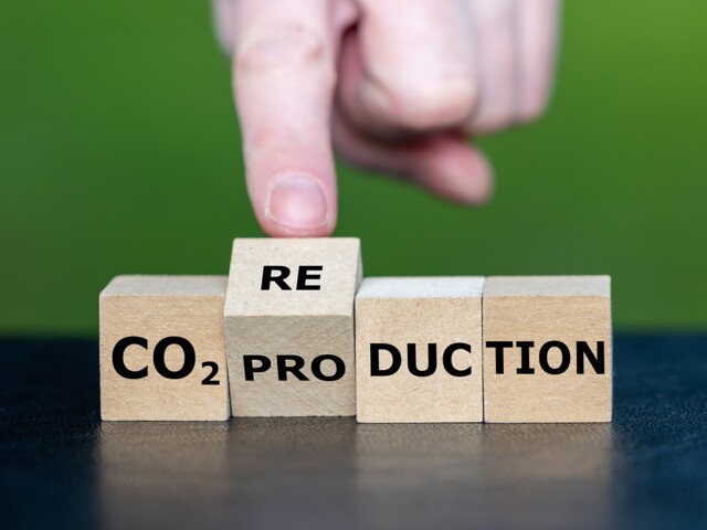 Symbolbild von CO2-Produktion zu CO2-Reduktion